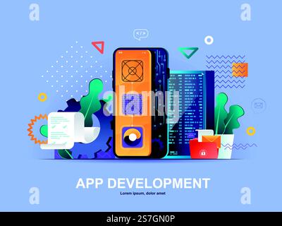 Back end development abstract concept vector illustration Stock Vector ...