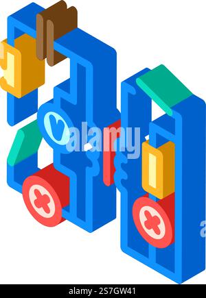 electric circuit electrical engineer isometric icon vector illustration ...