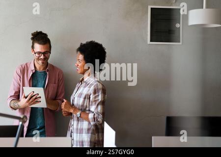 Software engineers working on project and programming in company. Startup business teamwork concept Stock Photo