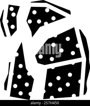 peppermint bark food snack glyph icon vector. peppermint bark food snack sign. isolated symbol illustration. peppermint bark food snack glyph icon vector illustration Stock Vector