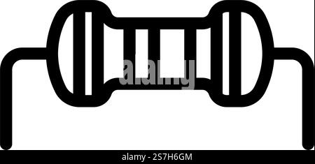 resistor electrical engineer line icon vector. resistor electrical engineer sign. isolated contour symbol black illustration. resistor electrical engineer line icon vector illustration Stock Vector