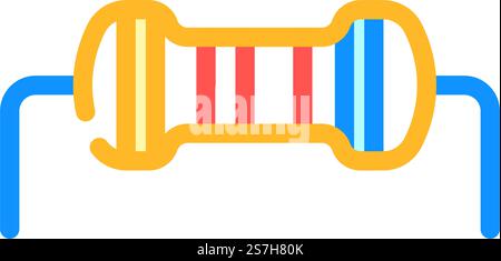 resistor electrical engineer color icon vector illustration Stock ...