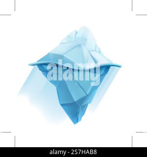 Iceberg, low poly style vector icon Stock Vector
