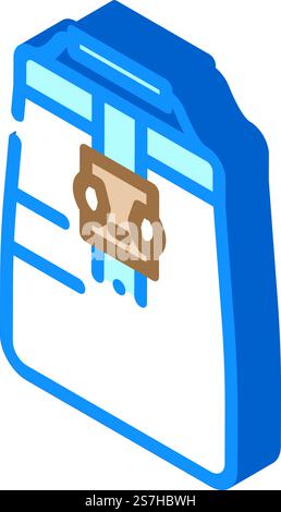 lunch box bag food isometric icon vector. lunch box bag food sign. isolated symbol illustration. lunch box bag food isometric icon vector illustration Stock Vector