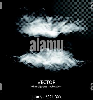exquisite smoke element collection on transparent background. exquisite smoke collection Stock Vector
