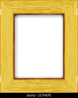 Wooden rectangular photo frame. Vector illustration EPS10. Wooden rectangular photo frame. Vector illustration Stock Vector