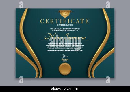 creative certificate of appreciation award template Stock Vector