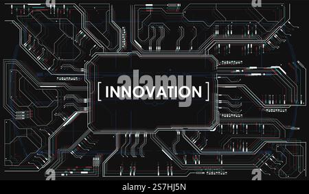 circuit board vector background. Technological vector background with a tech board elements. Abstract Hud design Template. Stock Vector