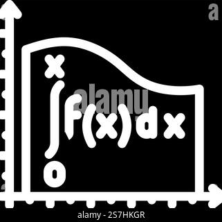 integral math science education glyph icon vector illustration Stock ...