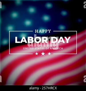 Happy Labor Day a national holiday of the United States. Banner for celebrating American holiday Labor day. Vector design template. Stock Vector