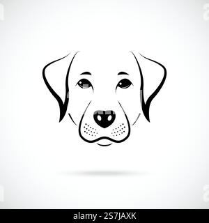 Portrait of  Australian Pinscher. Black and white logo. Vector illustration. Stock Vector