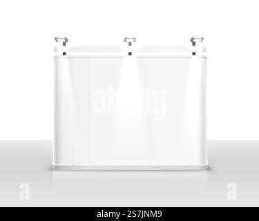 Scene show Podium for presentations on the white background. Vector illustration Stock Vector