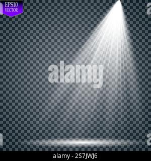 Vector spotlight. Light magic effect EPS 10. Vector spotlight. Light effect Stock Vector