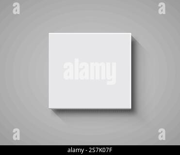 White Box top view mockup. 3d package blank template isolated box design.. White Box top view mockup. 3d package blank template isolated box design Stock Vector
