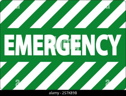 Emergency Sign On White Background Stock Vector