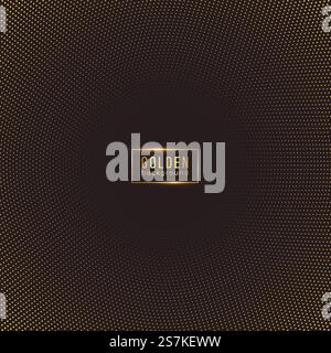 Abstract golden background. Halftone effect with luxury dotted design. Vector illustration.. Abstract golden background. Stock Vector