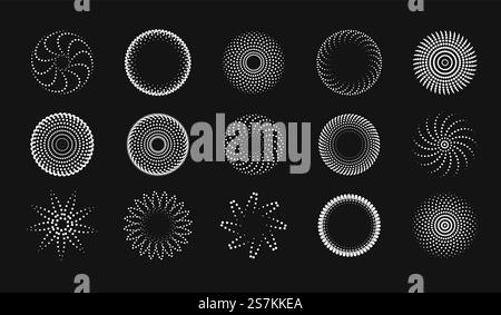 Dot radial pattern halftone, downloads circular dots progress motion ...