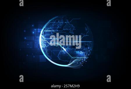 connection line on networking telecommunication concept background Stock Vector