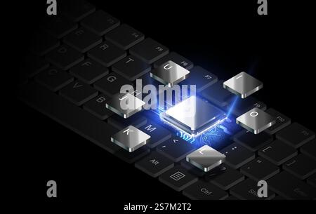 Circuit board. Technology background. Central Computer Processors CPU concept. Motherboard digital chip. Stock Vector