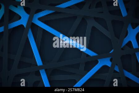 Abstract 3d background with blue papercut. abstract realistic papercut decoration textured Stock Vector