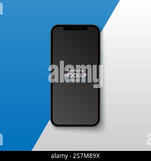 Realistic models smartphone with transparent screens. Smartphone mockup collection. Device front view. 3D mobile phone with shadow on transparent background - stock vector. Stock Vector