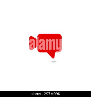 Video Chat Logo Icon Vector Illustration. Video Talk Icon Stock Vector