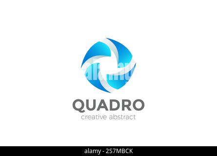 Teamwork Logo abstract design vector template. Social media network Logotype concept icon. Stock Vector