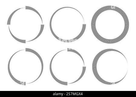 Line gradient vortex loading icon, Progress circular loader, Vector illustration Stock Vector
