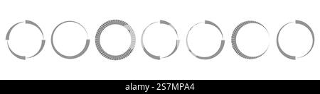 Line gradient vortex loading icon, Progress circular loader, Vector illustration Stock Vector