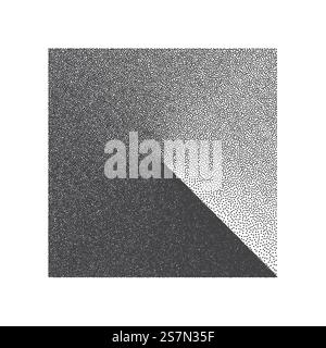 Minimal Vector Stippled Square Shape. Dotwork Art Illustration. Stippling Background. Minimal Vector Stippled Square Shape Stock Vector