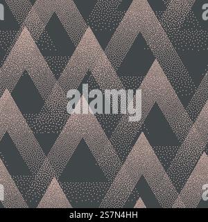 Stippled Triangles Seamless Pattern Retro Colors Abstract Background Stock Vector