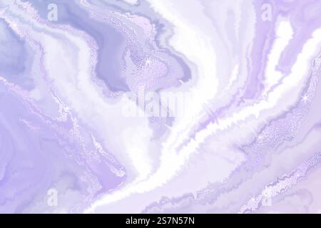 Abstract violet liquid marble or watercolor background with glitter foil textured stripes. Pastel marbled alcohol ink drawing effect. Vector illustration design template for wedding invitation.. Abstract violet liquid marble or watercolor background with glitter foil textured stripes. Pastel marbled alcohol ink drawing effect. Vector illustration design template for wedding invitation Stock Vector