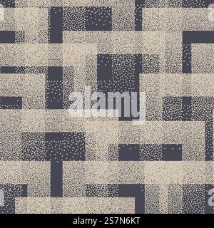 Geometric Stippled Texture Fashion Abstract Seamless Pattern Stock Vector
