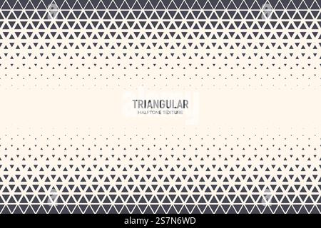 Triangle Shapes Halftone Texture Abstract Geometric Background. Triangle Vector Abstract Technology Background Stock Vector