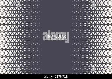 Triangular Halftone Pattern Retro Colored Abstract Geometric Background. Triangle Vector Abstract Technology Background Stock Vector