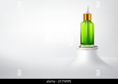 Marijuana and cannabis oil bottles vector Stock Vector