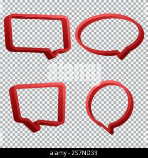 Colorful 3D realistic speech bubble, vector illustration Stock Vector ...