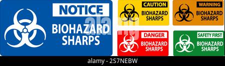 Biohazard Label, Biohazard Sharps Stock Vector