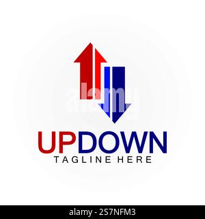 Arrows up down logo icon design template. Stock Vector