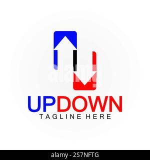 Arrows up down logo icon design template. Stock Vector