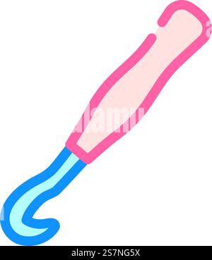 crochet hook knitting wool line icon vector illustration Stock Vector ...