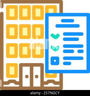 building inspection civil engineer color icon vector illustration Stock ...