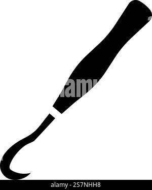 crochet hook knitting wool glyph icon vector illustration Stock Vector ...