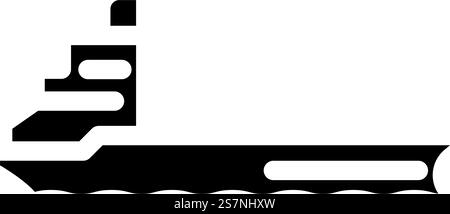 oil tanker ship petroleum engineer glyph icon vector. oil tanker ship petroleum engineer sign. isolated symbol illustration. oil tanker ship petroleum engineer glyph icon vector illustration Stock Vector