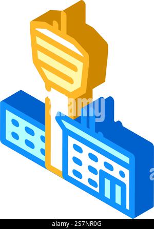 flight control aeronautical engineer isometric icon vector. flight control aeronautical engineer sign. isolated symbol illustration. flight control aeronautical engineer isometric icon vector illustration Stock Vector