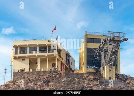 Cable Car Station to Savitri Mata Temple, Pushkar, Rajasthan, India, 24 Jan 2024 Stock Photo