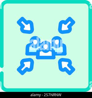 fire assembly point emergency color icon vector illustration Stock ...