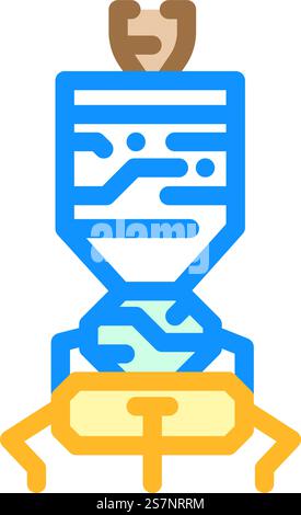 space probe aeronautical engineer color icon vector illustration Stock ...