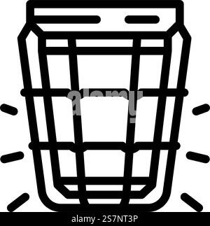 red alarm alert line icon vector. red alarm alert sign. isolated contour symbol black illustration. red alarm alert line icon vector illustration Stock Vector