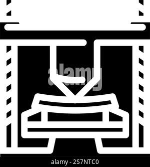 materials testing mechanical engineer glyph icon vector illustration ...